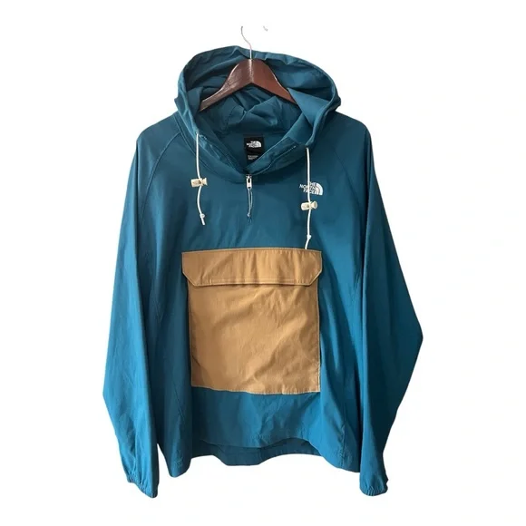 The North Face Fanorak Hooded Jacket Teal/Tan Size L Men NWOT ( never worn) - Picture 3 of 13
